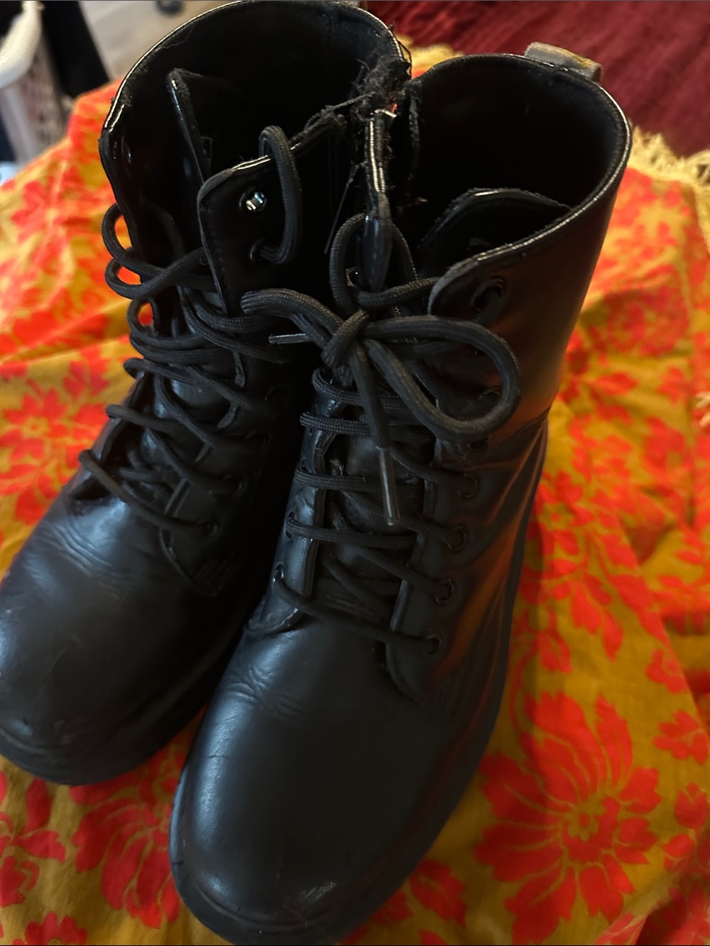 Dr. Martens Black Platform Lace-Up Boots